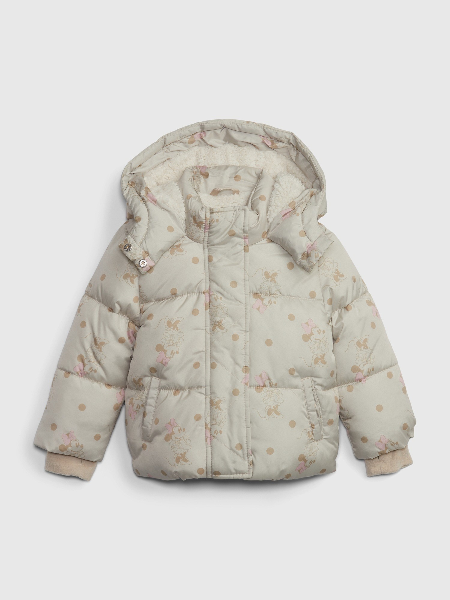 GAP babyGap Disney 100 Recycled Minnie Mouse Puffer Jacket Gap