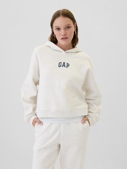 Gap logo ženski crop pulover s kapuco