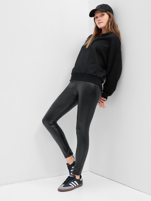 Leather and ponte leggings hotsell