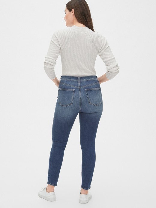 high rise true skinny jeans with secret smoothing pockets