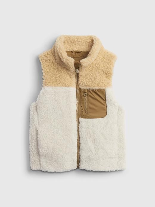 long sherpa vest