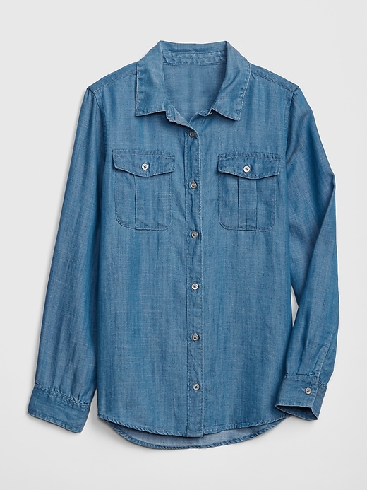 gap denim shirts & tops