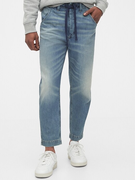 blue utility jeans